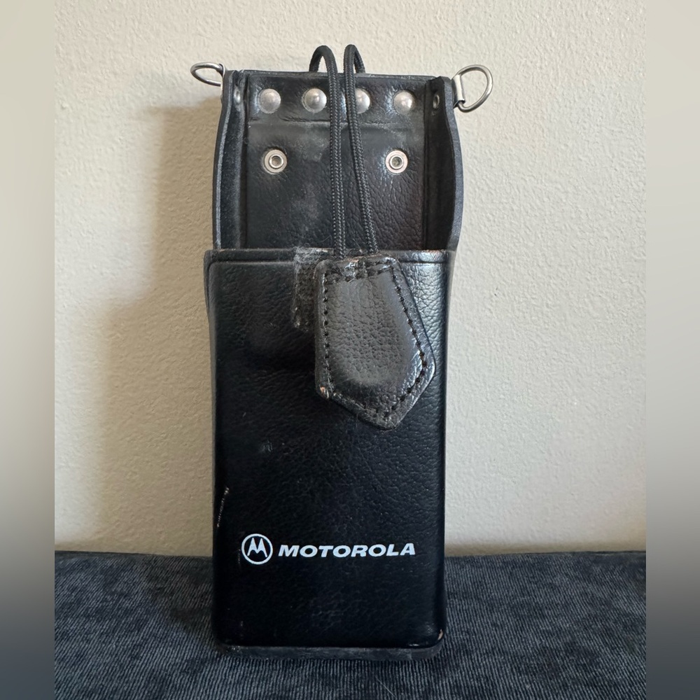 Vintage Motorola Black Leather Radio Holster